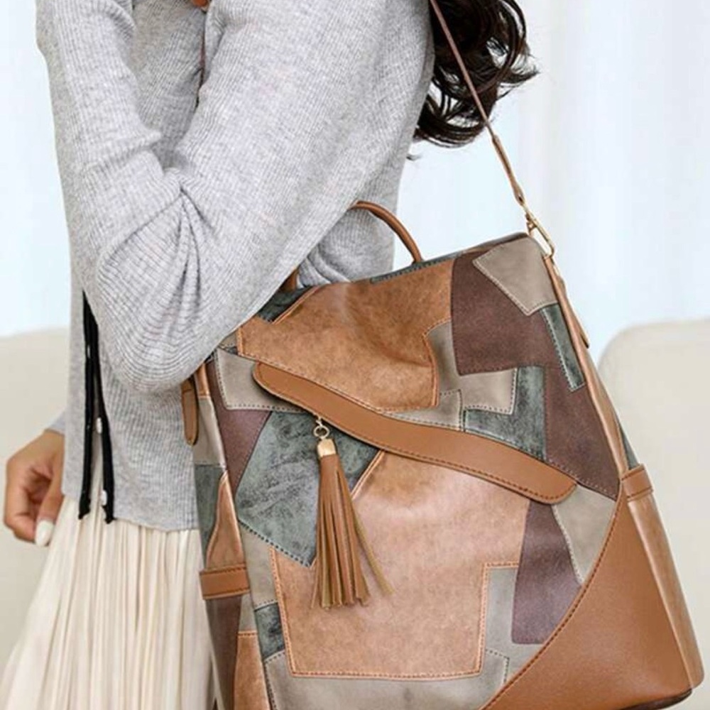 Patchwork Leather Backpack NWT - image 6
